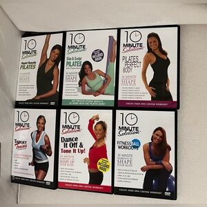 10 Minute Solution - 6 DVD Lot - Pilates, Toning, Dance, Fitness Ball Workout